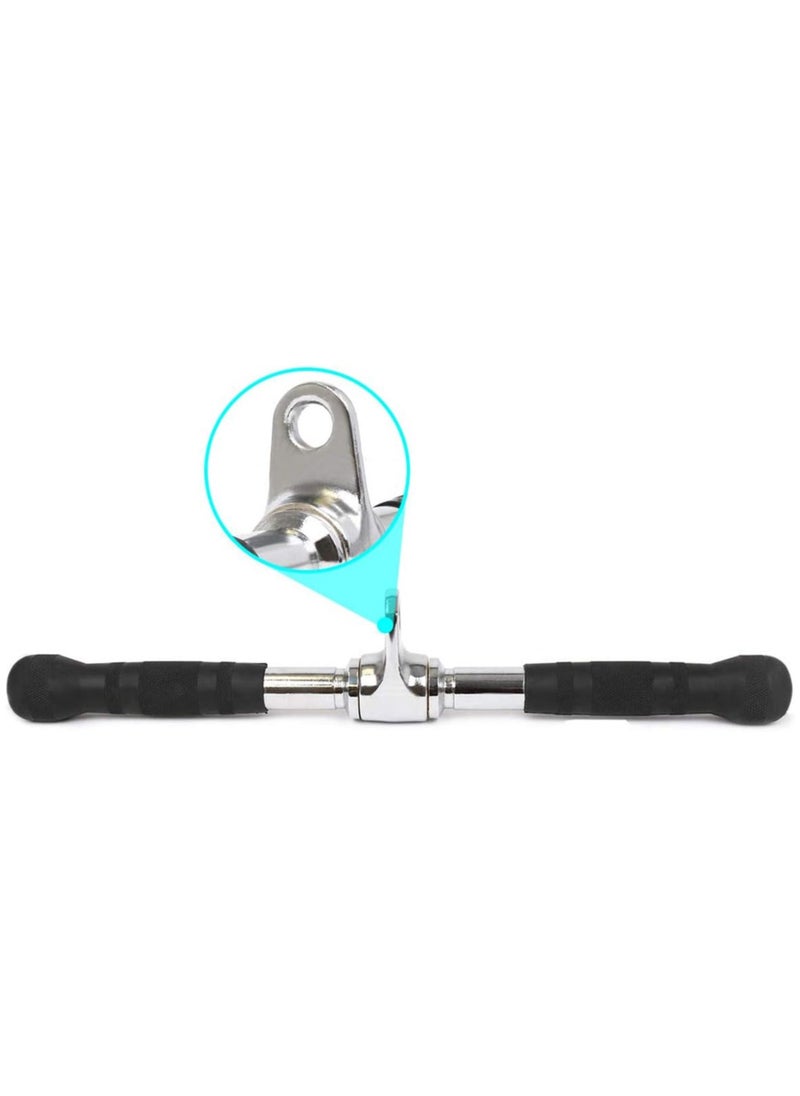Sky Land Unisex Adult Rotating Straight Press Down Bar With Rubber Handgrips - EM- 9235-R, Black/Chrome  - Image 2