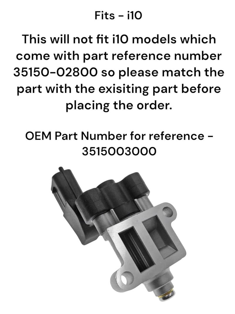 Auto-Ex Actuator Assy - IDLE Speed AIR Control Valve Compatible/Replacement For i-10 (OEM PART N. 3515003000) - Image 2