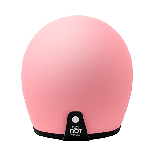 VCAN V85C 3/4 Open Face Motorcycle Helmet DOT Approved (Matte Pink, Large) - Image 5