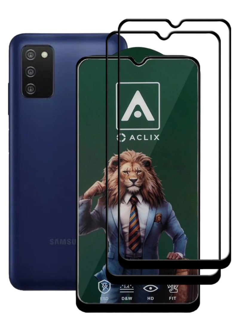 ACLIX 2 Pieces Antistatic ESD Dustproof Premium Quality High Definition Tempered Glass Screen Protector Designed For Samsung Galaxy A03s - Image 1