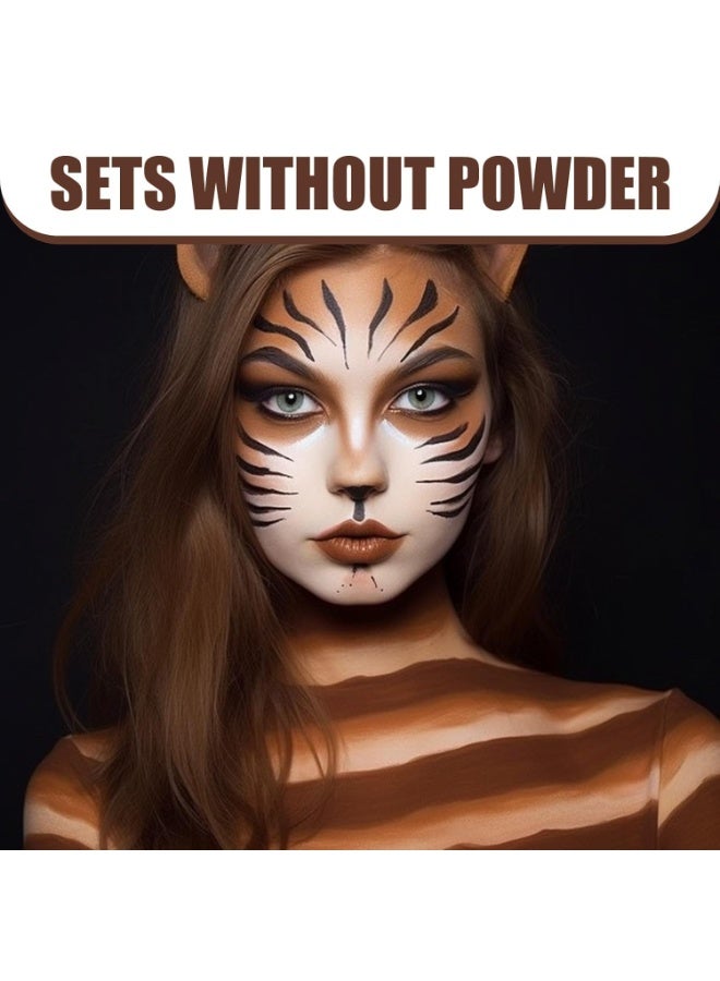 BOBISUKA Brown Face Body Paint, Water Based Face Painting for Art Theater Halloween Party Cosplay Clown SFX Makeup for Women Adults, Non-Toxic Washable - Image 2