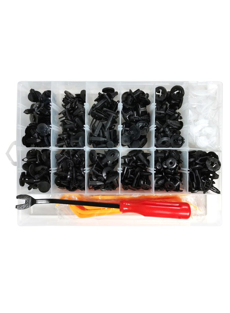 أيه بي دي مجموعة مشابك بلاستيكية للسيارات ومثبتات تثبيت، 229 قطعة، مع مجموعة أدوات إزالة الزخارف، مسامير برشام عالمية تعمل بالضغط، ومصد، ورفرف، ولوحة باب، وغطاء محرك، وواقي من الرذاذ - طراز CB-09 - Image 2