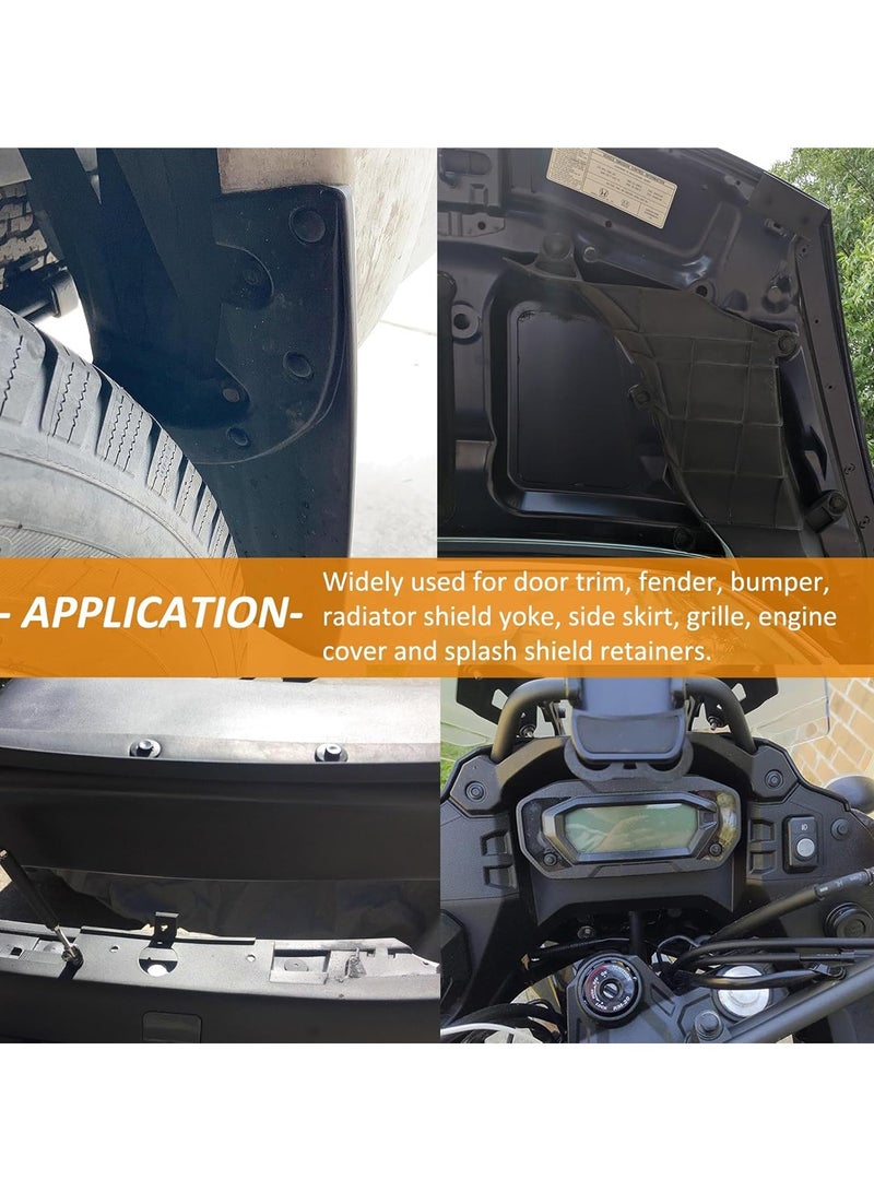 أيه بي دي مجموعة مشابك بلاستيكية للسيارات ومثبتات تثبيت، 229 قطعة، مع مجموعة أدوات إزالة الزخارف، مسامير برشام عالمية تعمل بالضغط، ومصد، ورفرف، ولوحة باب، وغطاء محرك، وواقي من الرذاذ - طراز CB-09 - Image 5