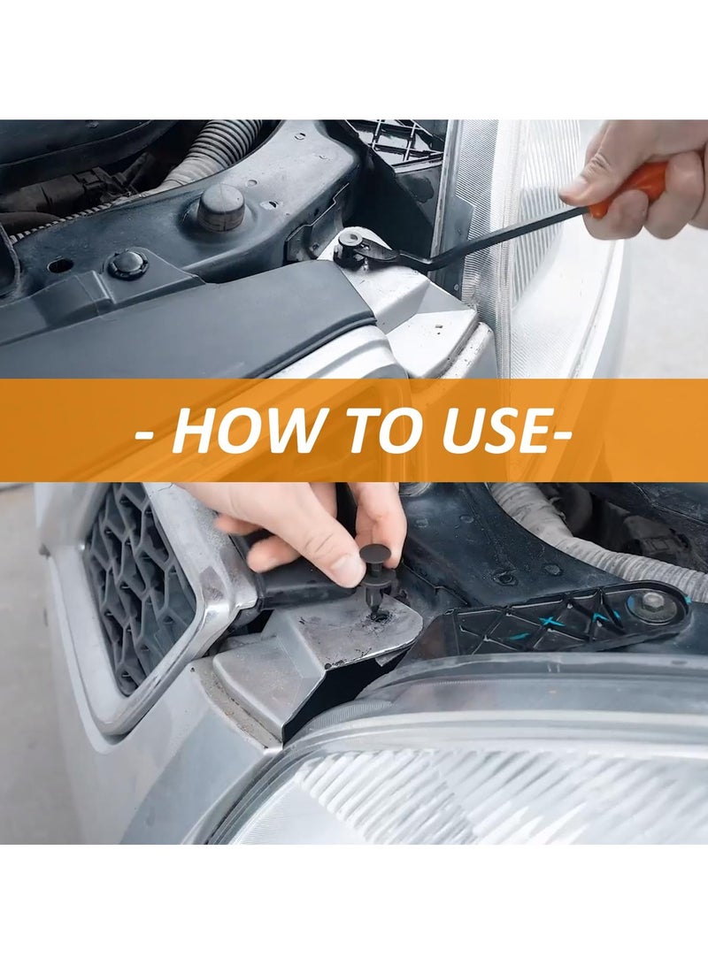 أيه بي دي مجموعة مشابك بلاستيكية للسيارات ومثبتات تثبيت، 229 قطعة، مع مجموعة أدوات إزالة الزخارف، مسامير برشام عالمية تعمل بالضغط، ومصد، ورفرف، ولوحة باب، وغطاء محرك، وواقي من الرذاذ - طراز CB-09 - Image 3