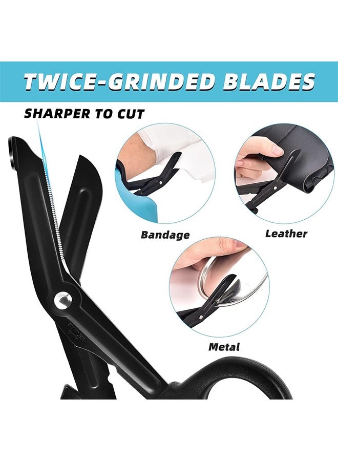 اتش واي 2-حزمة ، 7.5 "مقص التمريض ، مقص طبي.  مقص ضمادة ومقصات الصدمات للممرضات والأطباء البيطريين المسعف ، EMT ، ممرضة أو أي مقدم رعاية صحية في حالات الطوارئ (2 ألوان) - Image 4