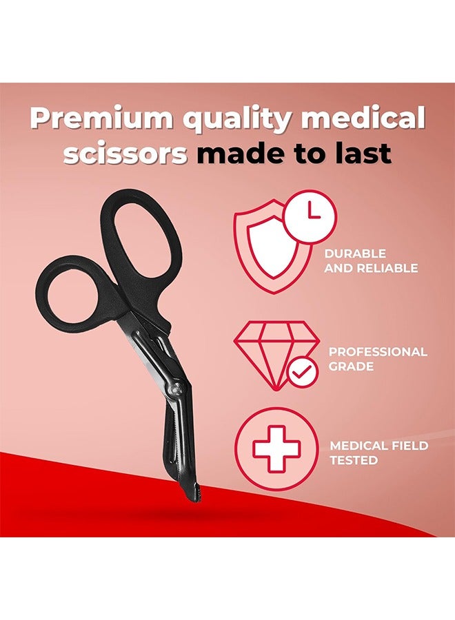 اتش واي 2-حزمة ، 7.5 "مقص التمريض ، مقص طبي.  مقص ضمادة ومقصات الصدمات للممرضات والأطباء البيطريين المسعف ، EMT ، ممرضة أو أي مقدم رعاية صحية في حالات الطوارئ (2 ألوان) - Image 5