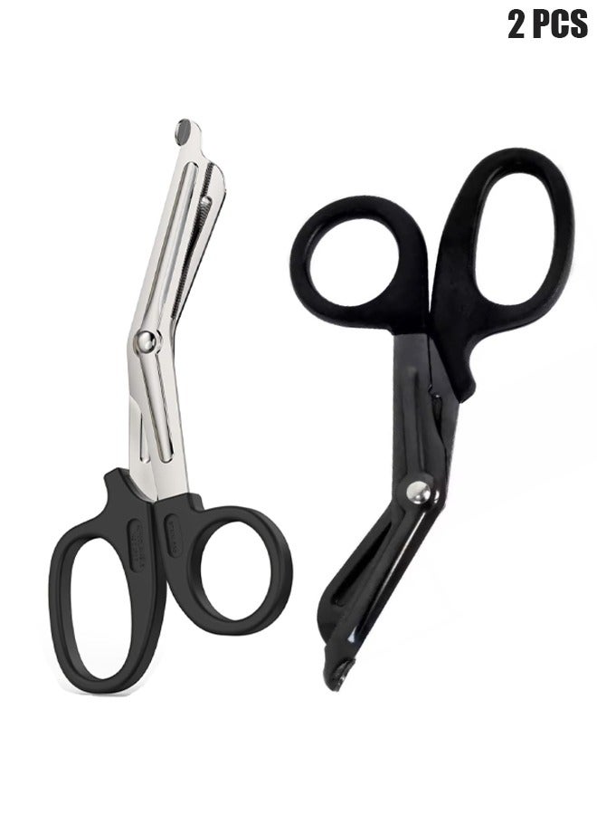 اتش واي 2-حزمة ، 7.5 "مقص التمريض ، مقص طبي.  مقص ضمادة ومقصات الصدمات للممرضات والأطباء البيطريين المسعف ، EMT ، ممرضة أو أي مقدم رعاية صحية في حالات الطوارئ (2 ألوان) - Image 1