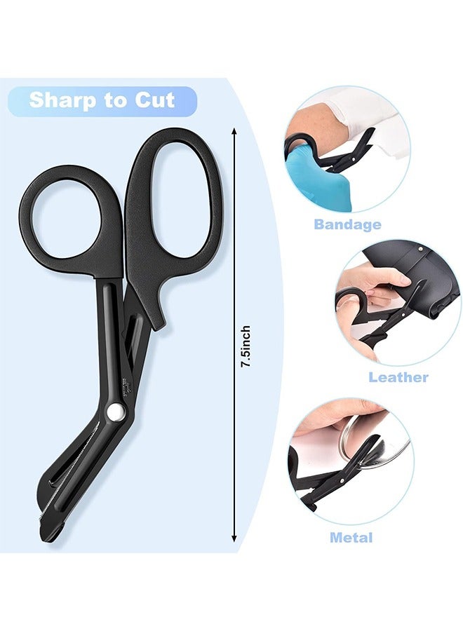 اتش واي 2-حزمة ، 7.5 "مقص التمريض ، مقص طبي.  مقص ضمادة ومقصات الصدمات للممرضات والأطباء البيطريين المسعف ، EMT ، ممرضة أو أي مقدم رعاية صحية في حالات الطوارئ (2 ألوان) - Image 2