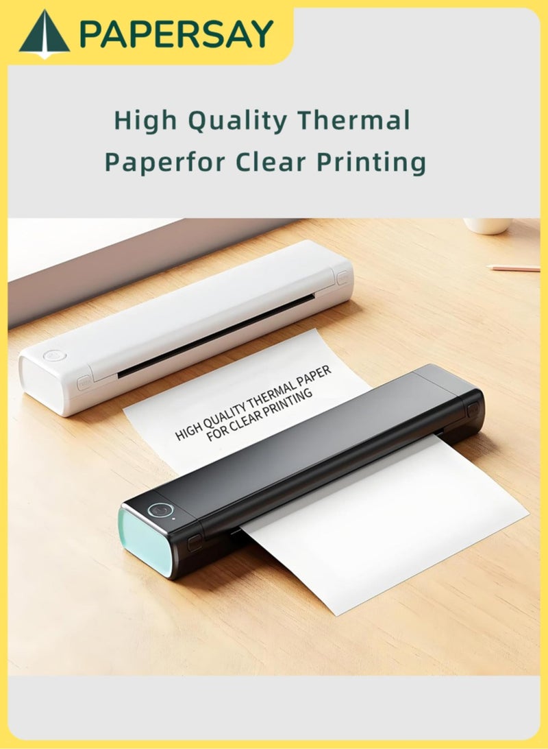  طائرة ورقية 1 لفة ورق طابعة حرارية ايه 4، تصميم بدون تشويش، ورق حراري ابيض 210 × قطر 30 ملم، ورق طباعة قابل لاعادة التعبئة للرسومات والفواتير والطباعة الشفافة - Image 4