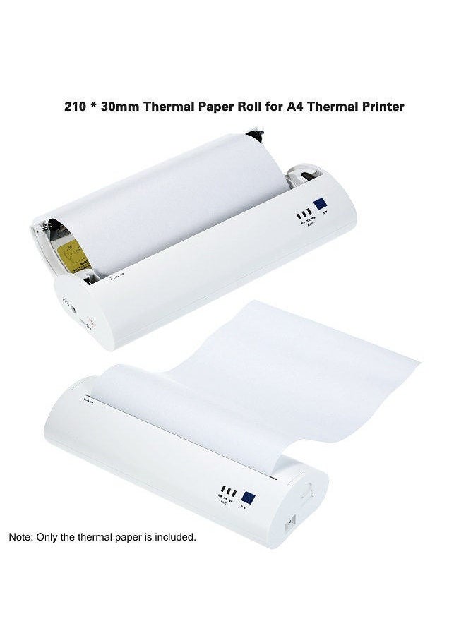 Generic 1 Roll A4 White Blank Thermal Printing Paper Roll 210*30mm(8.3*1.2in) Long Lasting for 10 Years  - Image 3