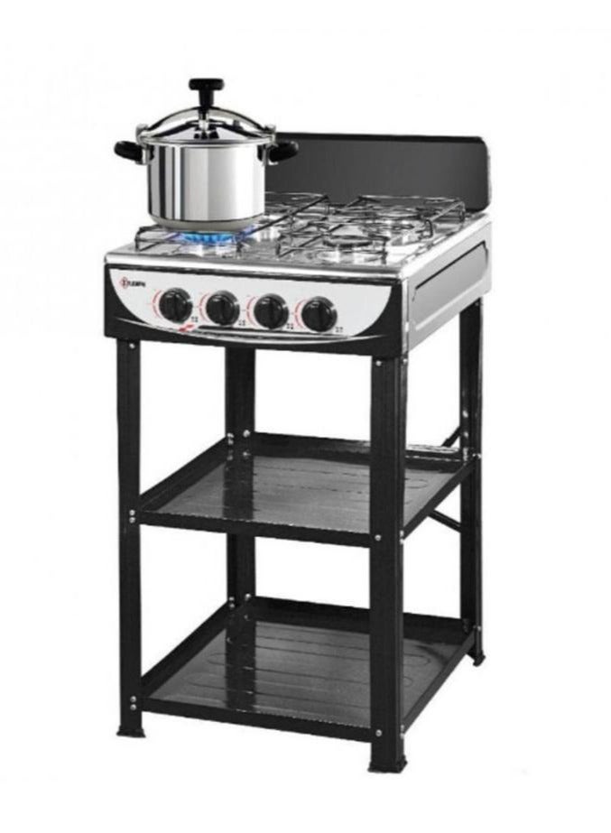 Black 4-Burner Gas Stove 