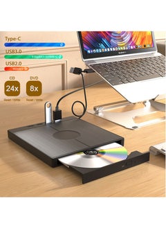 Generic 7-in-1 USB 3.0 Type C External CD DVD RW Optical Drive DVD Player Burner Reader Multi-Function Drive For Windows Mac PC Laptop  - Image 3