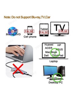 Generic 7-in-1 USB 3.0 Type C External CD DVD RW Optical Drive DVD Player Burner Reader Multi-Function Drive For Windows Mac PC Laptop  - Image 5