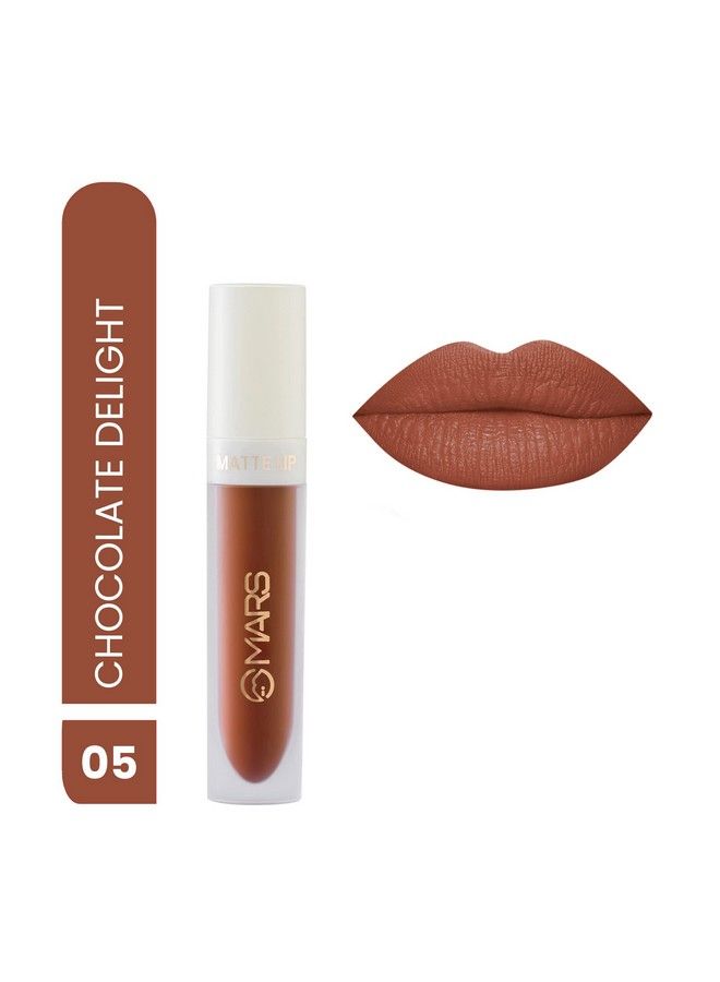 Mars Matte Liquid Lip Color ; Long Lasting ; Nontransfer Waterproof Lipstick For Women 4.5 Ml (05Chocolate Delight) - Image 3