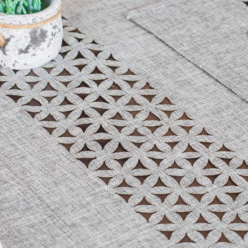 ARTABLE Rectangle Table Runners Fabric Home Gary Table Runner with Well-Trimmed Edge for Picnics Indoor and Outdoor Dining Holiday Long Tables (Gray, 16 x 70 Inch) - Image 4