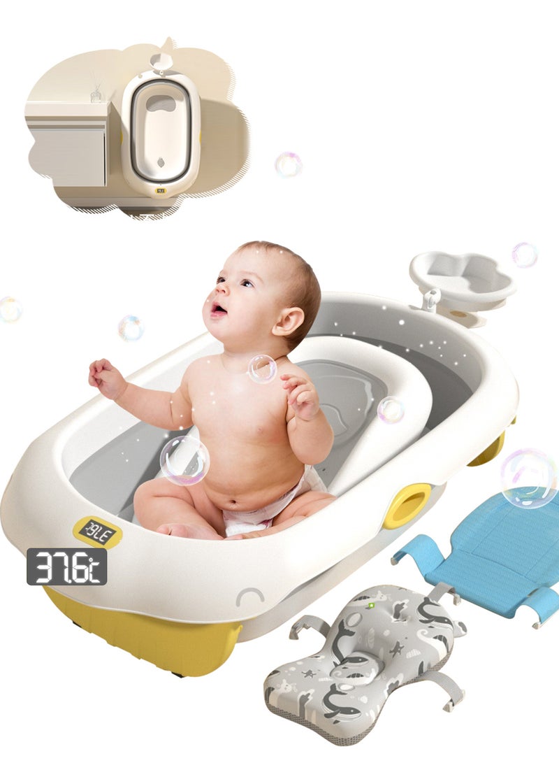 ما بيبي سحابة حوض استحمام الطفل للطي الطفل الجلوس والاسترخاء حوض استحمام الطفل حوض استحمام الطفل المنزلية لوازم الأطفال حديثي الولادة - Image 1