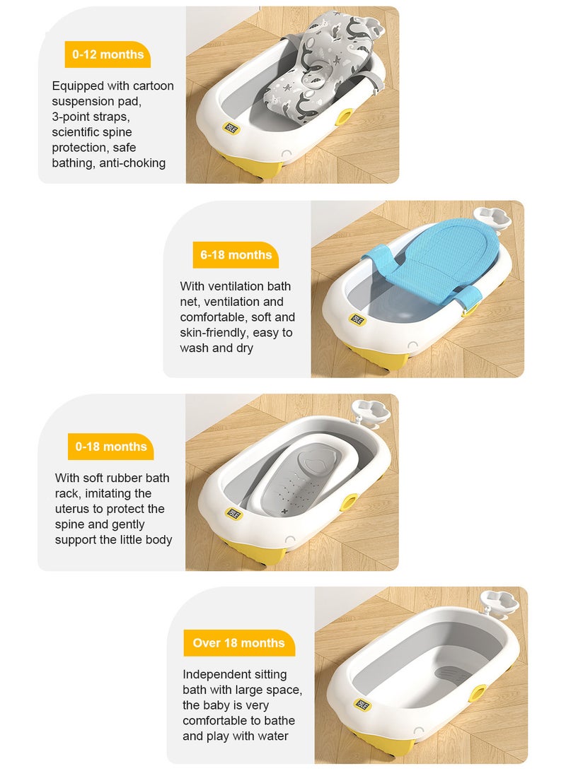 ما بيبي سحابة حوض استحمام الطفل للطي الطفل الجلوس والاسترخاء حوض استحمام الطفل حوض استحمام الطفل المنزلية لوازم الأطفال حديثي الولادة - Image 4