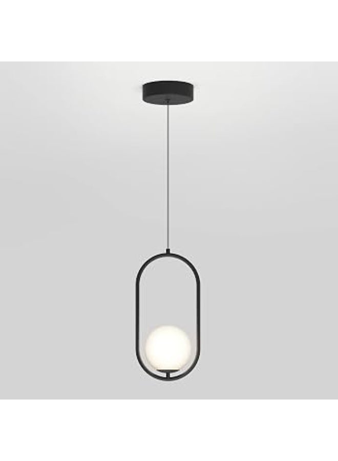 Mushkah Lighting Hanging Ball Bedroom Lights__ Oval Shape 20 * 50cm__ Black__ - Image 2