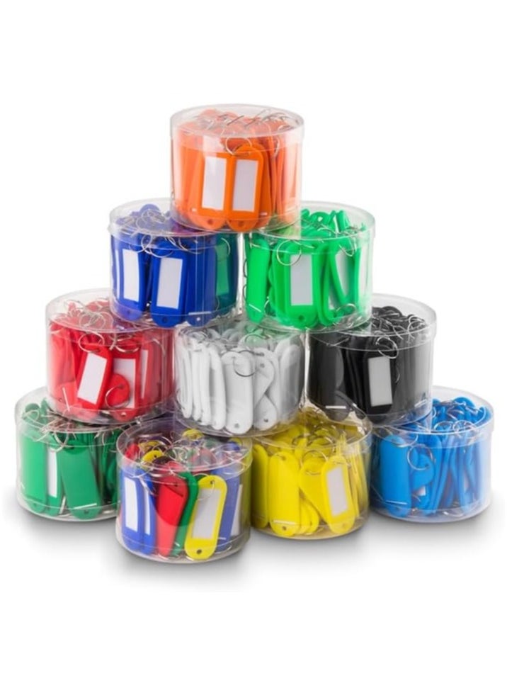 Rubik Plastic Key Tags with Labels 50pcs Pack, Durable Key Rings with Labels For Keys Identification, PET ID, Office, Realestate, Stores, Warehouse (Green)  - Image 3