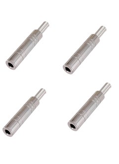 H-its Kabel Hits Kabel 4 Pieces 14 Audio 635 mm TRS Female 14 inch Solder Type Straight Connector 635mm Stereo Female Socket Audio Plug Jack Connector Amplifier Microphone Plugs Adaptor  - Image 1