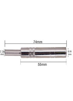 H-its Kabel Hits Kabel 4 Pieces 14 Audio 635 mm TRS Female 14 inch Solder Type Straight Connector 635mm Stereo Female Socket Audio Plug Jack Connector Amplifier Microphone Plugs Adaptor  - Image 5
