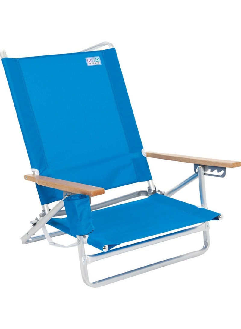Rio Adjustable Beach Chair, 5 Positions, Folding, Assorted Colours - Image 2