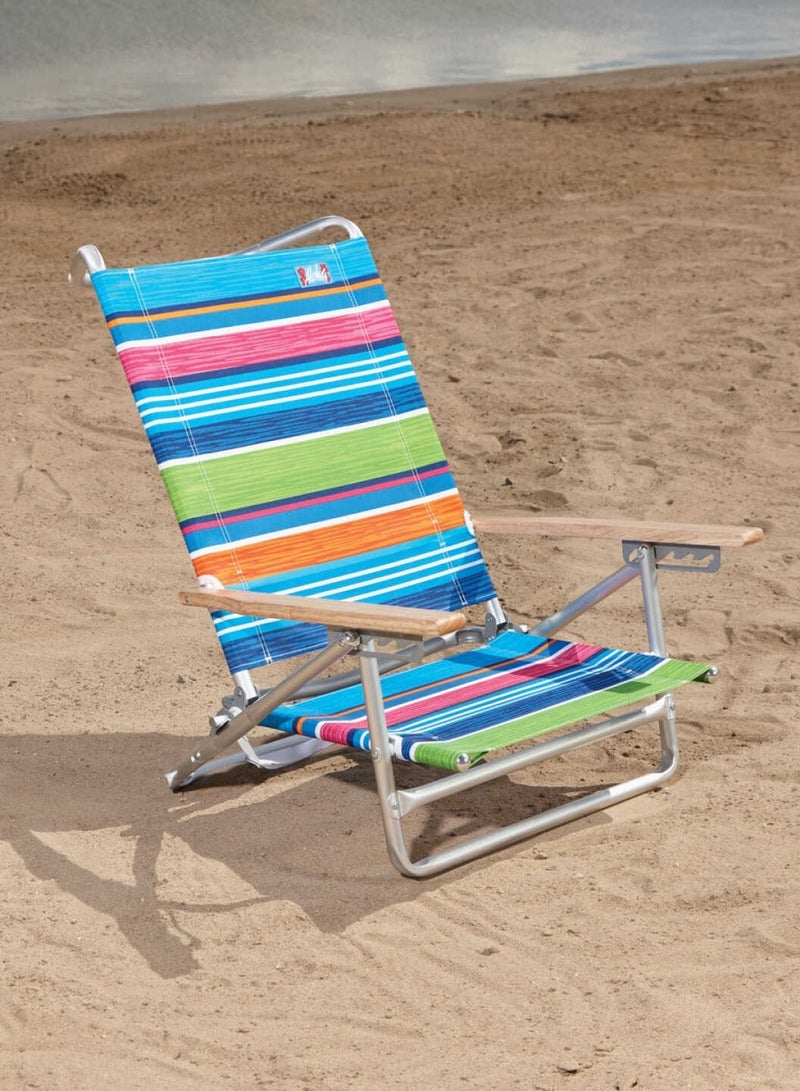 Rio Adjustable Beach Chair, 5 Positions, Folding, Assorted Colours - Image 3
