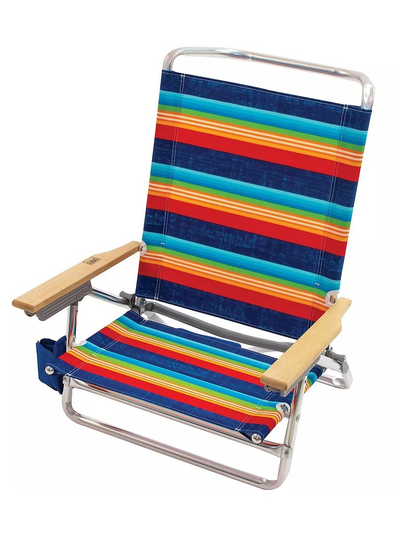 Rio Adjustable Beach Chair, 5 Positions, Folding, Assorted Colours - Image 5