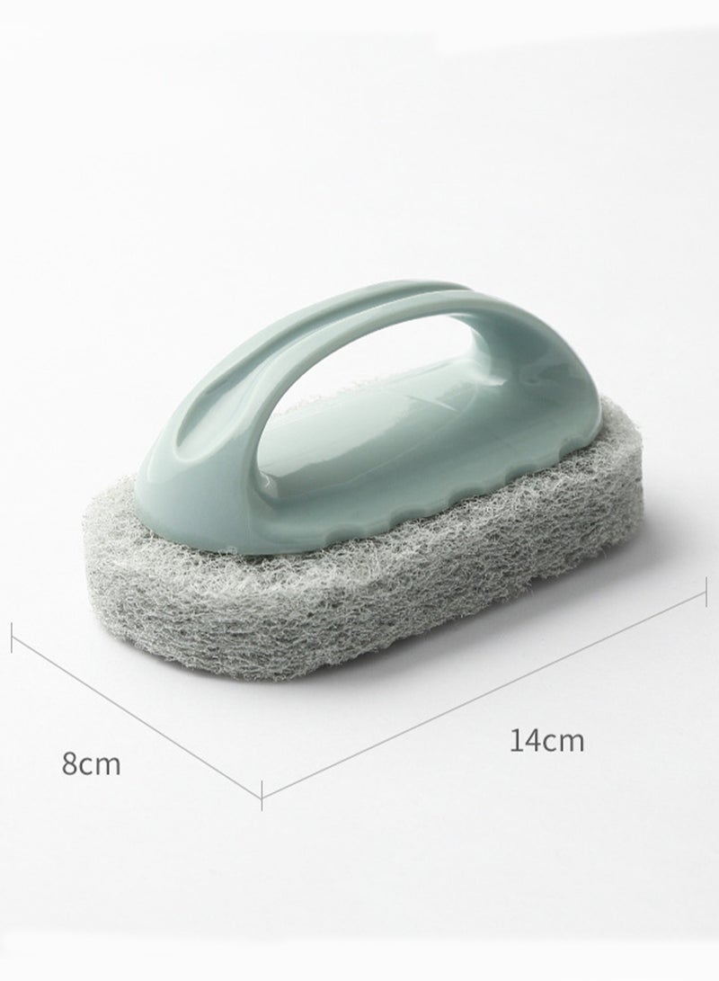 Cleaning Brush With Handle Bathroom Brush Tile Brush Kitchen Decontamination Brush Pot Washing Sponge。(Blue And Green) - Image 2
