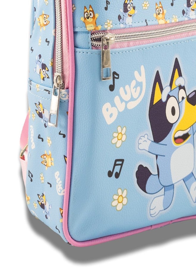 Fast Forward Bluey Mini Backpack for Kids & Adults | 10" PU Leather Bluey Backpack Purse Featuring Bluey | Toddler Travel Bag, Small Backpack Bookbag for School, Travel, or Everyday Use | Ages 3+ - Image 4