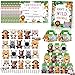 Jiytivity 63 Pcs Safari Jungle Party Favors Include 20 Foldable Paper Boxes 20 Forest Mini Stuffed Animals 20 Adoption Cards 1 Adoption Signs 2 Fence for Jungle Party Supplies Adopt a Jungle Animal Favors - Image 2