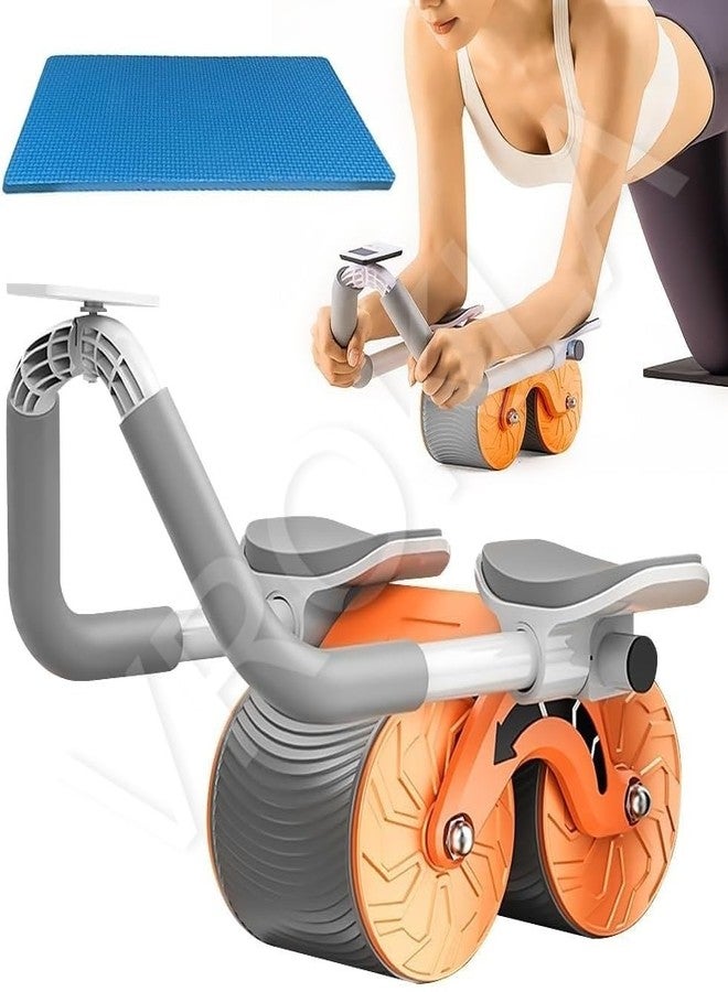 VROKLA Abs Roller for Men & Women Professional Ab Roller Automatic Rebound With Elbow Support, Timer, Mobile Holder, Knee Mat Abs Roller Wheel Abs Workout Equipment Abdomen Exercise Equipment for Home - Image 1