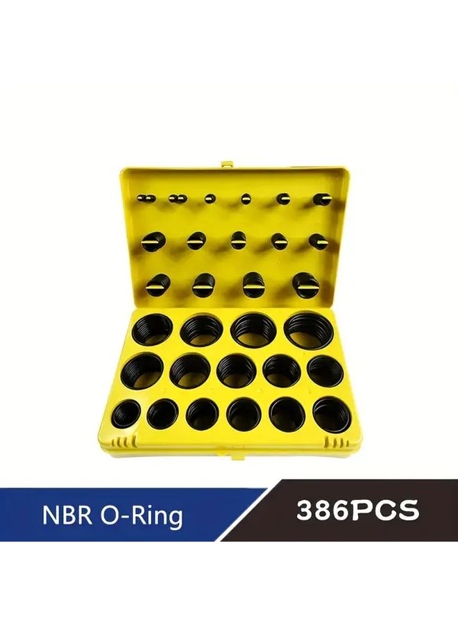 طقم حلقات دائرية مانعة للتسرب من مطاط النتريل الأصفر (NBR) بحجم 30 متنوع - Image 5