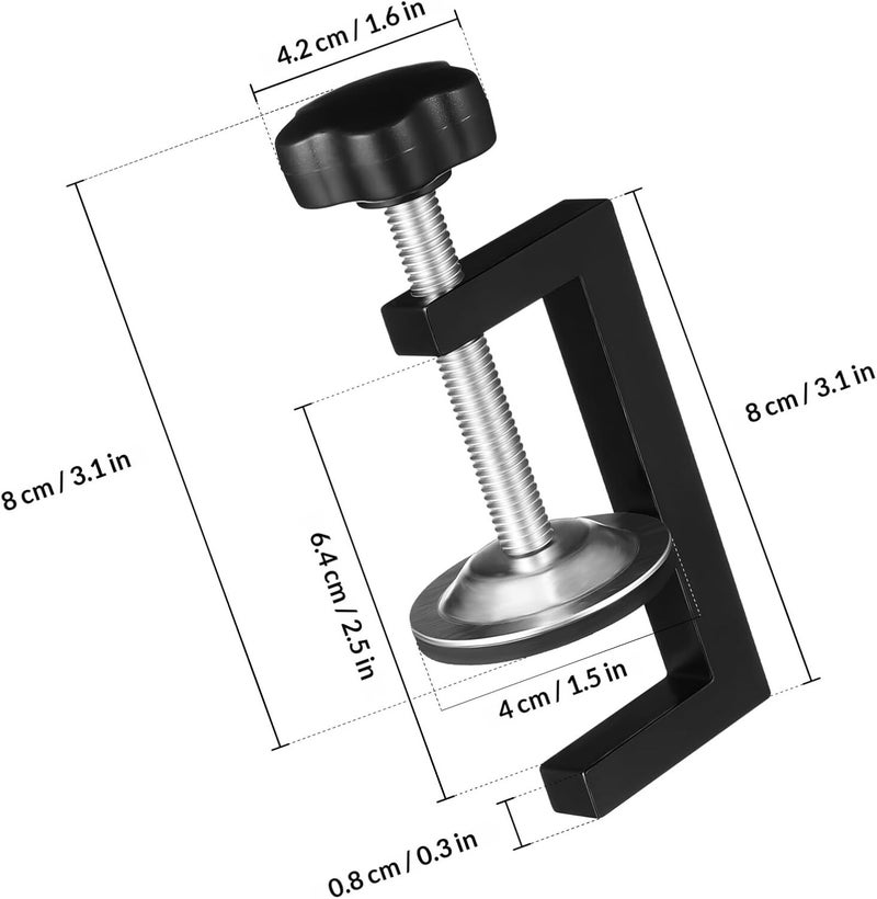 Hemobllo 2pcs Woodworking G Clamps Heavy Duty C-clamp Set with Wide Jaw for Cabinet Installation Patio Furniture and Drawer Assembly Tools - Image 2