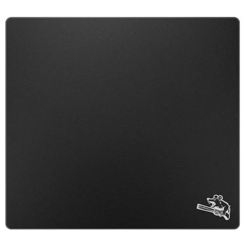 SIROOLAC Glass Gaming Mouse Pad 320mm x 360mm FPS Game Special Tempered Glass Durable 3mm Thickness Accurately and Quickly Shoot Opponents (320mm x 360mm, Black) - Image 1