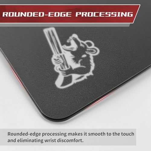 SIROOLAC Glass Gaming Mouse Pad 320mm x 360mm FPS Game Special Tempered Glass Durable 3mm Thickness Accurately and Quickly Shoot Opponents (320mm x 360mm, Black) - Image 4