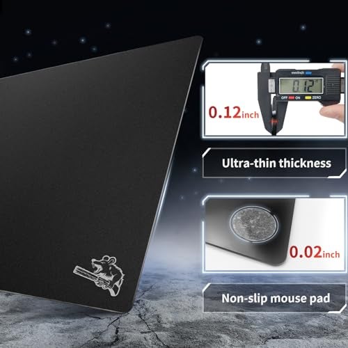 SIROOLAC Glass Gaming Mouse Pad 320mm x 360mm FPS Game Special Tempered Glass Durable 3mm Thickness Accurately and Quickly Shoot Opponents (320mm x 360mm, Black) - Image 5
