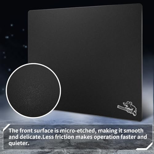 SIROOLAC Glass Gaming Mouse Pad 320mm x 360mm FPS Game Special Tempered Glass Durable 3mm Thickness Accurately and Quickly Shoot Opponents (320mm x 360mm, Black) - Image 3