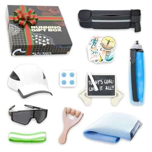 BLAUBECK Ultimate Running Gift Box – Cool Runner Presents and Marathon Essentials for Women – Christmas Running Gift - Contains Sunglasses Hat Running Belt Foldable Water Bottle - Image 1