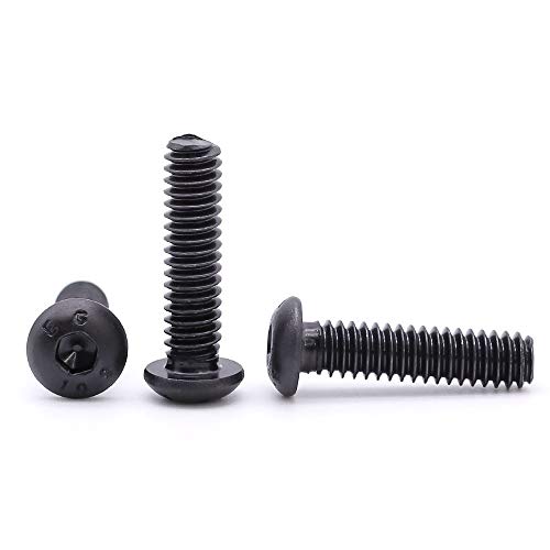 EASTLO M4 x 25mm (100 pcs) Button Head Socket Cap Screws Bolts, Grade 10.9 Alloy Steel, Black Oxide Finish, Full Machine Thread - Image 4