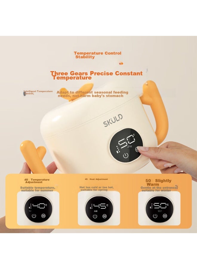 Skuld أدوات مائدة الأطفال الذكية K5 من سكولد، وعاء طعام للأطفال، وعاء معزول، لا يحتاج إلى ماء، وعاء بدرجة حرارة ثابتة، وعاء أطفال من الفولاذ المقاوم للصدأ 316L - Image 2