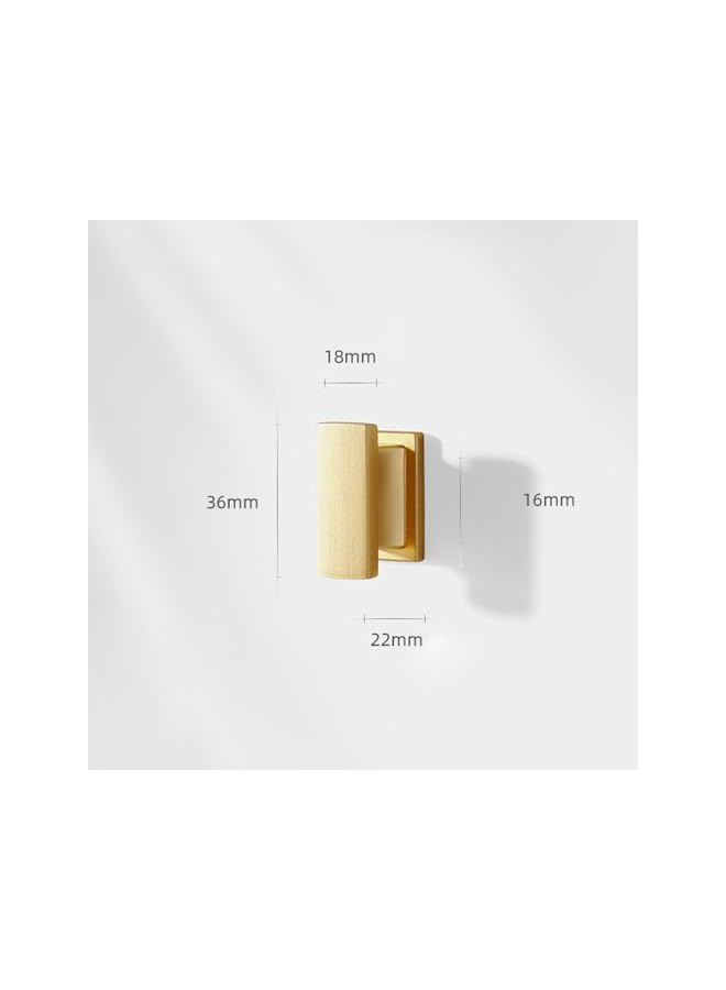 promass Cabinet Knobs Drawer Dresser Knobs Cabinet Handles for Cupboard Closet Bathroom Kitchen Cabinet Hardware,Solid Zinc Alloy,4 Pack,Square Gold - Image 2