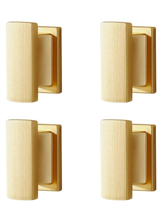 promass Cabinet Knobs Drawer Dresser Knobs Cabinet Handles for Cupboard Closet Bathroom Kitchen Cabinet Hardware,Solid Zinc Alloy,4 Pack,Square Gold - Image 1