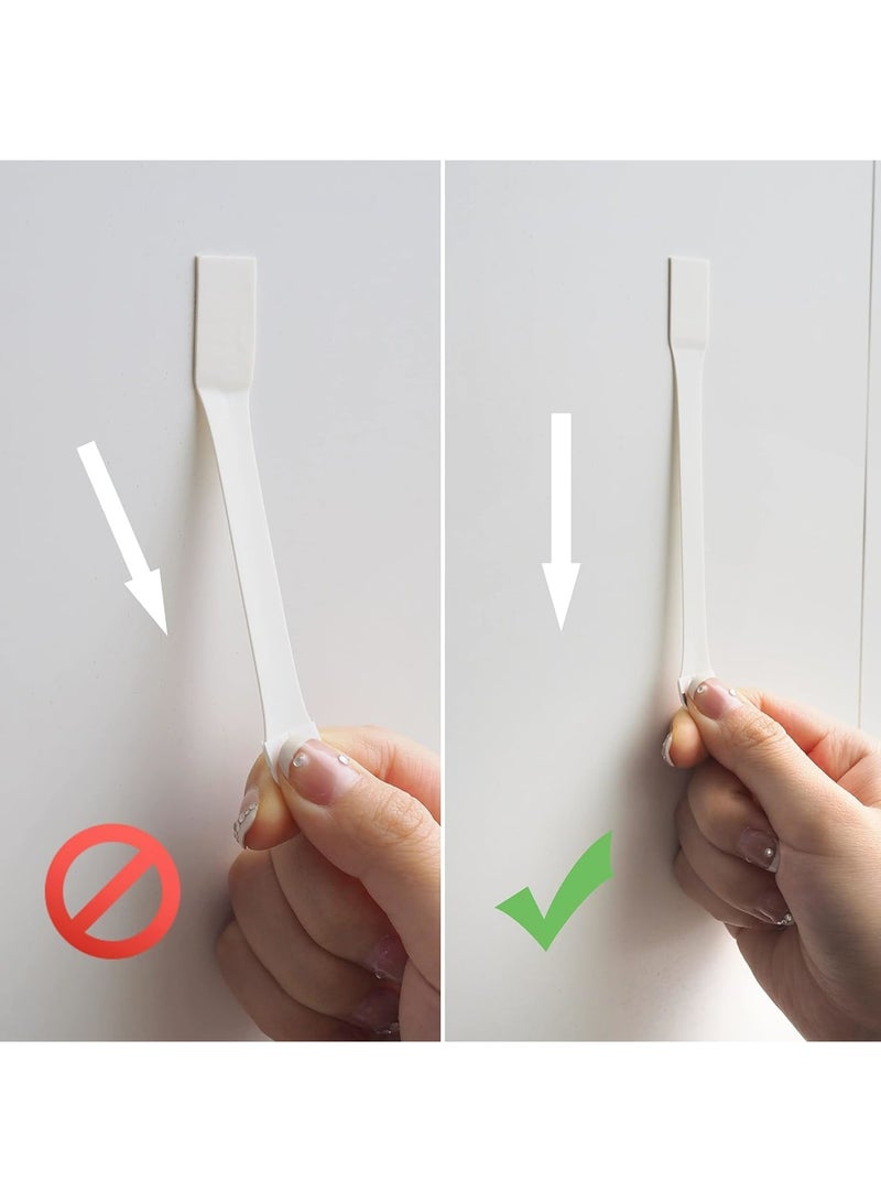 SYOSI Large Universal Frame Hanger, 8 Picture Hangers with 12 Large Removable Adhesive Strips, Heavy Duty No Nails Picture Hooks, Damage-Free Picture Hanging Hooks for Wall Art (White) - Image 5