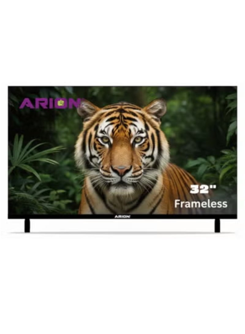 أريون اريون تلفزيون 32 بوصة LED عالي الدقة (HD) بدون إطار مقاس  | نسبة تباين 100,000:1 وزاوية رؤية واسعة وصوت ستيريو | AR-32RA 310F - Image 1