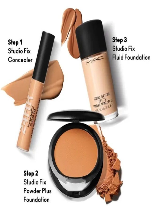 MAC Cosmetics - MAC Studio Fix Fluid SPF 15 Foundation NW43 – 24HR Long-Wear, Matte Finish, Oil Control, Medium-to-Full Coverage - Image 1