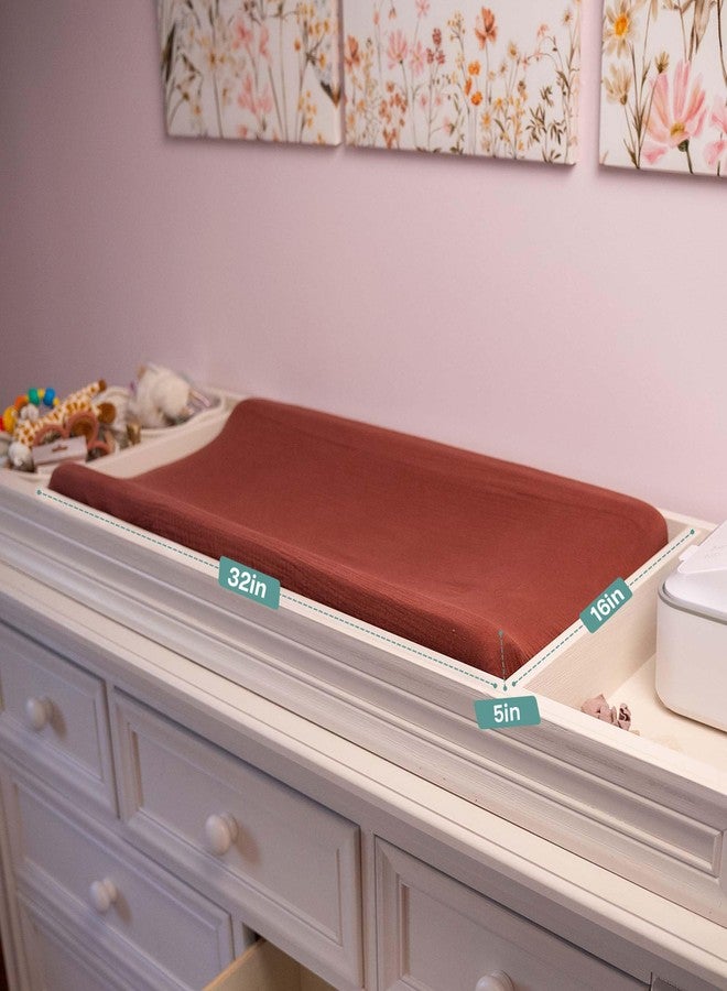 MiFlor Mi Flor 2 Pack Muslin Changing Pad Cover 16x32x5 inches – Ultra Soft CPC Certified Baby Changing Table Cover with Elastic Corners, 360° Fit, Lightweight, Breathable, Fits Most Changing Pads - Image 2