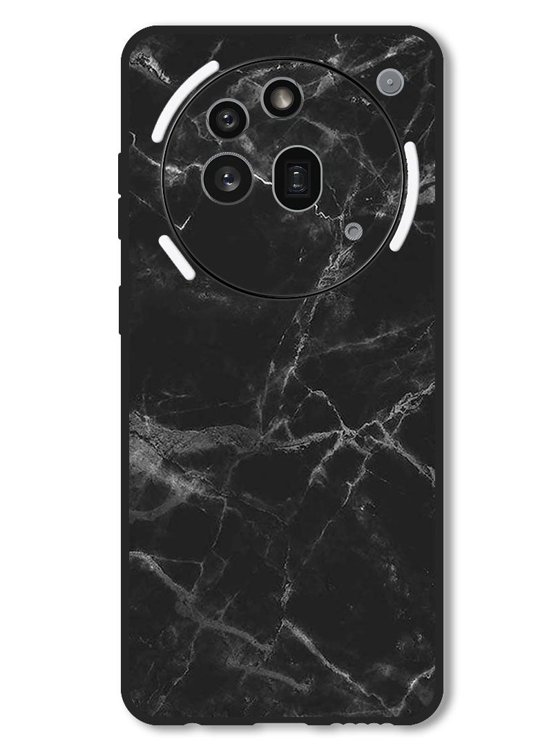 Theodor Case Compatible with Nothing Phone 3a Pro Protection Shockproof Bumper Cover Black Marble - Image 1