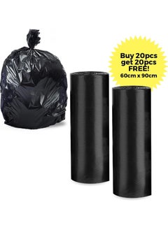 Home Smart Home Smart Heavy Duty Roll Garbage Plastic Bags Pack of 20 Pcs + 20 Pcs Free Black Color Good for Kitchen Home Garden and Outdoor Activity (60 x 90 cm) Pack  - Image 5