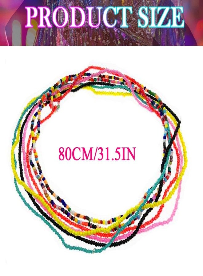 Nicute Plus Size African Waist Chain Beads Layered Belly Chain Stretchy Beach Bikini Waist Body Chain for Women (Pack of 10 Pieces) - Image 3